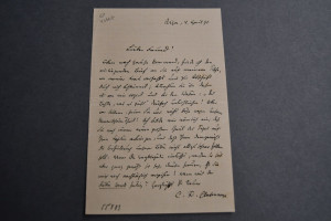 Einseitiger Brief des Wagnerforschers und -biog...