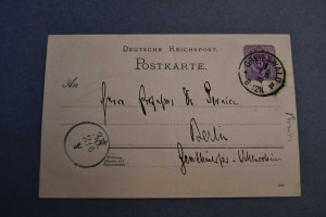 Handschriftliche Postkarte des deutschen Medizi...