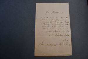 Einseitiger handschriftlicher Brief des Bonner ...