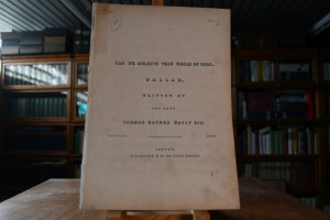 Can we believe this world of ours. Ballad, writ...