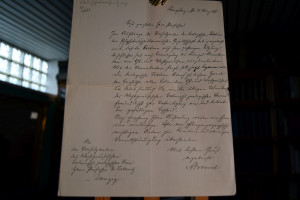 Schreiben des deutschen Botanikers Johannes Abr...