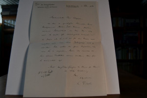 Schreiben des deutschen Botanikers und Direktor...