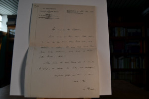 Schreiben des deutschen Botanikers und Direktor...