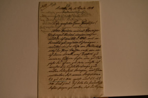 Handschriftliches Schreiben des deutschen Agrar...