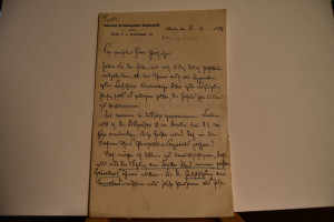 Handschriftliches Schreiben des deutschen Ornit...