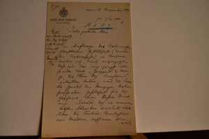 Handschriftliches Schreiben des deutsch-italien...