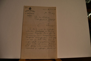 Handschriftliches Schreiben des deutsch-italien...