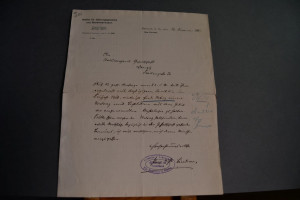 Handschriftliches Schreiben des deutschen Mikro...