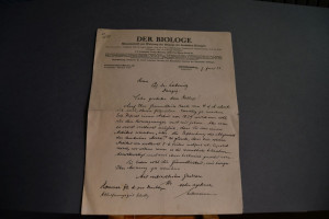 Handschriftliches Schreiben des deutschen Botan...