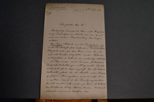 Handschriftliches Schreiben des deutschen Geogr...