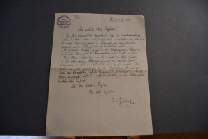 Handschriftlicher Brief des deutschen Zoologen ...