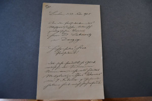 Handschriftlicher Brief des deutschen Zoologen ...