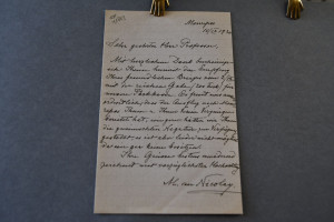 Handschriftliche Brief der Besitzerin von Monre...