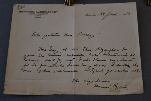 Handschriftliches Schreiben des schwedischen Bo...