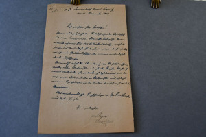 Handschriftlicher Brief des Oberpräsidenten von...