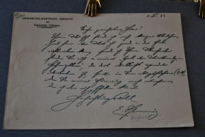 Handschriftlicher Brief des Tübinger Paläontolo...