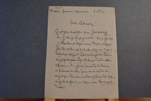 Handschriftliches Schreiben von Georg Gürich, G...