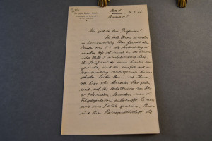 Handschriftliches Schreiben von Walter Geisler,...