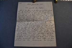 Handschriftliches Schreiben des finnischen Zool...