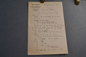 Schreiben des französischen Botanikers Louis Co...