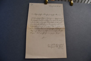 Schreiben des deutschen Lehrers, Botanikers und...