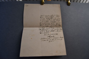 Handschriftliche Studienbescheinigung des deuts...