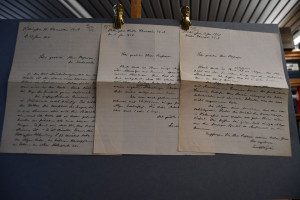 Handschriftliches Schreiben des finnischen Bota...