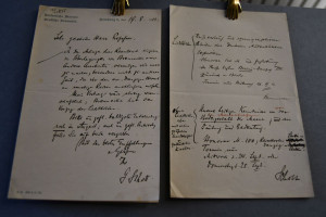 Handschriftliches Schreiben des deutschen Geogr...