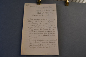 Handschriftlicher Brief des deutschen Botaniker...