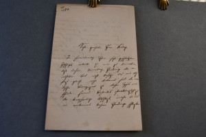 Handschriftlicher Brief des deutschen Prähistor...