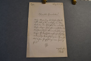 Schreiben des deutschen Lehrers, Botanikers und...