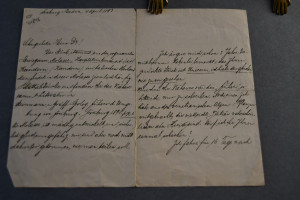 Schreiben des deutschen Geologen und Paläontolo...