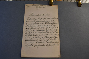 Schreiben des deutschen Geologen und Paläontolo...