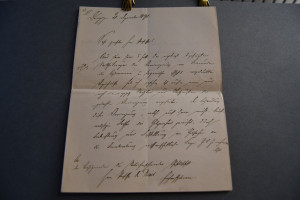 Handschriftlicher Brief des Oberpräsidenten der...