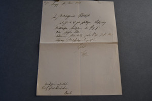 Handschriftlicher Brief des Oberpräsidenten der...