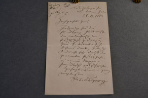 Handschriftlicher Brief deutschen Botanikers Ro...