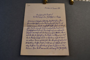 Handschriftlicher Brief deutschen Botanikers un...