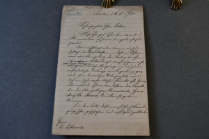 Handschriftliches Schreiben des deutschen Astro...