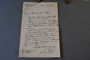 Handschriftliches Schreiben des deutschen Astro...