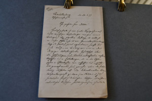 Handschriftliches Schreiben des deutscher Mongo...