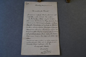 Handschriftlicher Brief des Oberpräsidenten von...
