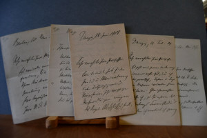 5 handschriftliche Briefe des Regierungspräside...