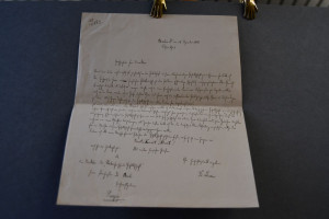 Handschriftlicher Brief des deutschen Arztes un...