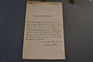 Handschriftlicher Brief des österreichischen Me...