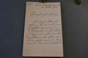 Handschriftlicher Brief des deutschen Chemikers...