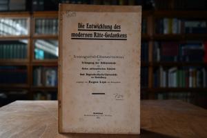 Die Entwicklung des modernen Räte-Gedankens.