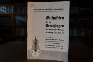 Gutachten über das Preissingen beim Gauliederfe...