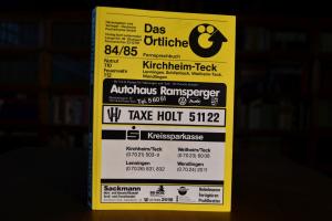 Das Örtliche Fernsprechbuch Kirchheim/Teck 84/85.