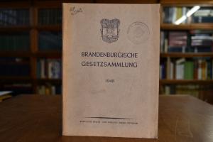 Brandenburgische Gesetzessammlung 1948.