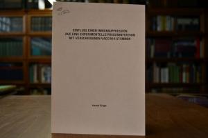Einfluß einer Immunsuppression auf eine experim...